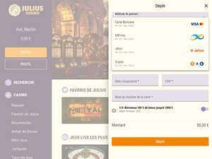 Découvrez les Avantages du Casino en Ligne Julius pour les Joueurs Français